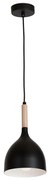 Luster na lanku NOAK WOOD 1xE27/15W/230V čierna/buk