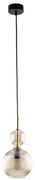 Závesné svietidlo na lane SOPHIA 1xE14/10W/230V čierna/dymovo-béžová
