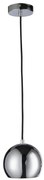 Strieborné závesné kovové svetlo Ball silver - Ø 15 * 120 cm