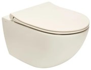 WC závesné VitrA Sento SmoothFlush taupe mat vrátane sedátka, zadný odpad 7848-020-6147