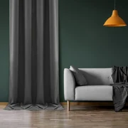 Dekorstudio Luxusný velúrový záves Velvet - tmavo sivý Uchytenie závesu: Dekoračné kolieska