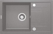 Deante Corio, 1-komorový granitový drez 670x440x175 mm, šedá metalíza, DEA-ZRC_S113