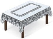 Žakárový obrus 249990 140X220 bielo-sivá