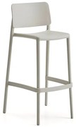 Barová stolička RIO, výška sedadla 750 mm, svetlošedá