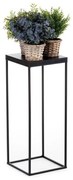 HowHomely Stojan na kvety BASICLOFT 60x24 čierna HH-BL-01-60BB-MDF