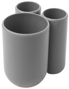 Sivý plastový téglik na zubné kefky Touch – Umbra