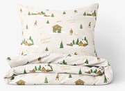 Goldea vianočné bavlnené posteľné obliečky - pásli ovce valaši 140 x 200 a 70 x 90 cm