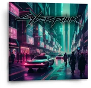 Sablio Obraz Cyberpunk 2077 Mesto - 50x50 cm