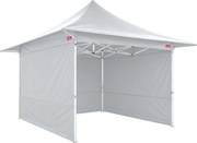 Oceľový rýchlorozkladací stan 3x3 so strieškou, Biela