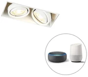 Inteligentné zapustené bodové svetlo biele bez rámu vrátane 2 WiFi GU10 - Oneon 2