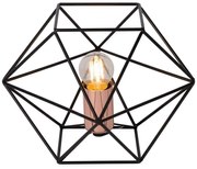 Lucide 80502/01/29 - Stolná lampa OCTAGON 1xE27/40W/230V čierna