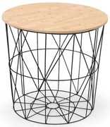 Konferenčný stolík Mariffa prírodné/čierna 42