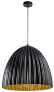 Luster na lanku TELMA 1xE27/60W/230V pr. 50 cm čierna/zlatá