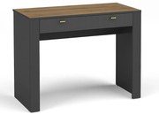 Toaletný stolík / písací stôl so zásuvkou, čierny MOSSA MO10