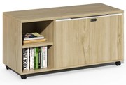 Pojazdná kancelárska komoda Houseland Profit Lu 01 dub prírodný/biely