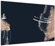 Obraz - Tmavomodrá abstrakcia (90x60 cm)