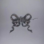 DECOLED Mašle, 9 x 8 cm, stříbrná