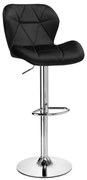 Barová stolička GORDON zamatová, strieborná / čierna