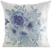 DEKORAČNÁ OBLIEČKA NA VANKÚŠ LEN45 45X45 CM KVETY