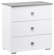 Komoda PABIS 87x83 cm biela/šedá