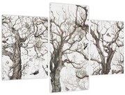 Obraz - Lesný vzor, kresba (90x60 cm)