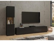 Obývacia stena malá Ava 09 čierna onyx/wotan