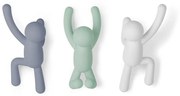 Umbra Háčik BUDDY SET/3ks farebný biela, šedá, mintovou