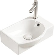 Mexen Mista ľavé umývadlo na dosku 40 x 28 cm, biele - 22174000L