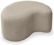 Béžový taburet z textílie buklé Miuf – Miuform