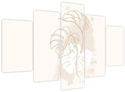 Obraz - Line art monstera N⁰1 (150x105 cm)