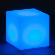 LED svietiaci taburet, 30 x 30 x 30 cm