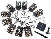 LED Solárna reťaz 10xE12/3,65m IP44 teplá biela