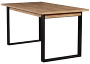 Rozkladací stôl ST42 150/198x85 cm  dub wotan/čierny