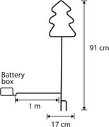 Vianočné neónové zemné bodové svetlo zelený stromček vrátane LED s časovačom IP44 - Fura