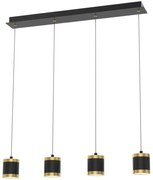 Wofi 7003-404-LED Stmievateľný luster na lanku TOULOUSE LED/34W/230V čierna/zlatá