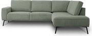 Zelená ženilková rohová pohovka (pravý roh/do L) Amsterdam – Scandic