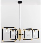 Jupiter 1985 - Luster na tyči IBRA 5xG9/10W/230V čierna/zlatá