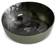 DEKORAČNÁ SKLENENÁ MISKA SABA (01) (FI) 16X6 CM ZELENÁ