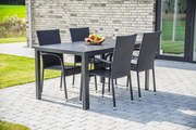Záhradný jedálenský set Viking L + 4x ratanová stolička Paris