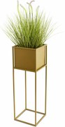 KOVOVÝ KVETINÁČ SO STOJANOM PLAIN 70X24 CM ZLATÁ
