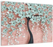 Obraz - Pastelovo modré kvety (70x50 cm)