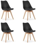 Set 4 stoličiek MARK čierne