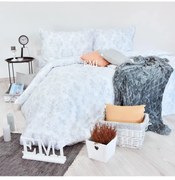 Obliečky Poetics satén sivo-biele EMI, Štandardný set jednolôžko obsahuje 1x 140x200 + 1x 70x90