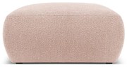 Ružový taburet z textílie bouclé Molino – Micadoni Home