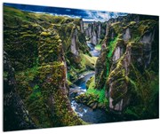 Obraz - Rieka v skalnatom údolí (90x60 cm)