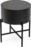 PROXIMA.store - Minimalistický okrúhly konferenčný stolík CEVES FARBA: čierna
