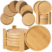 Sada 6 ks bambusových podtácků EMERALD hnědá