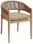 DEOKORK Luxusné jedálenské kreslo z akácie NAUTICA (natural)