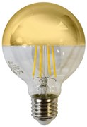 Dekoračná LED žiarovka so zrkadlovým vrchlíkom E27 teplá 3000k 5w 550 lm zlatá
