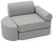 MeowBaby® Outzy detské kreslo/pohovka, feather-fog-gray